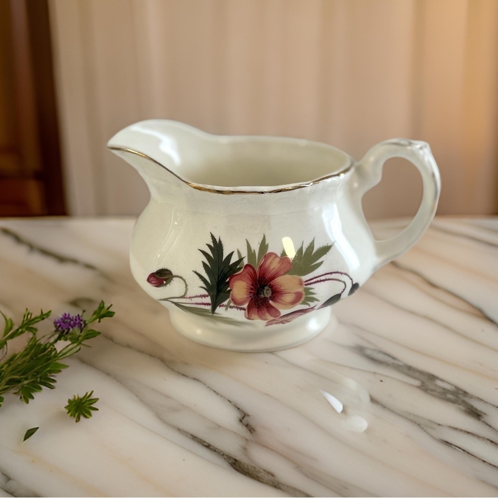 Vintage Grindley England Milk/Cream Bowl Dish - Cream Petal